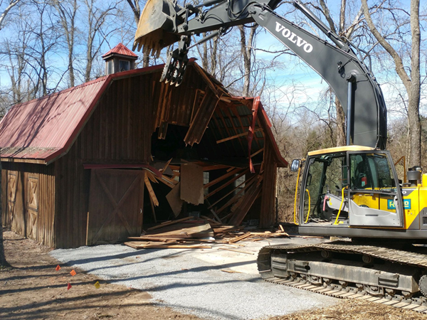 Barn demolition