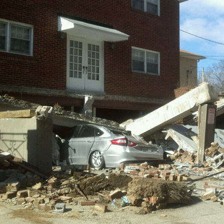 Parking garage debris removal